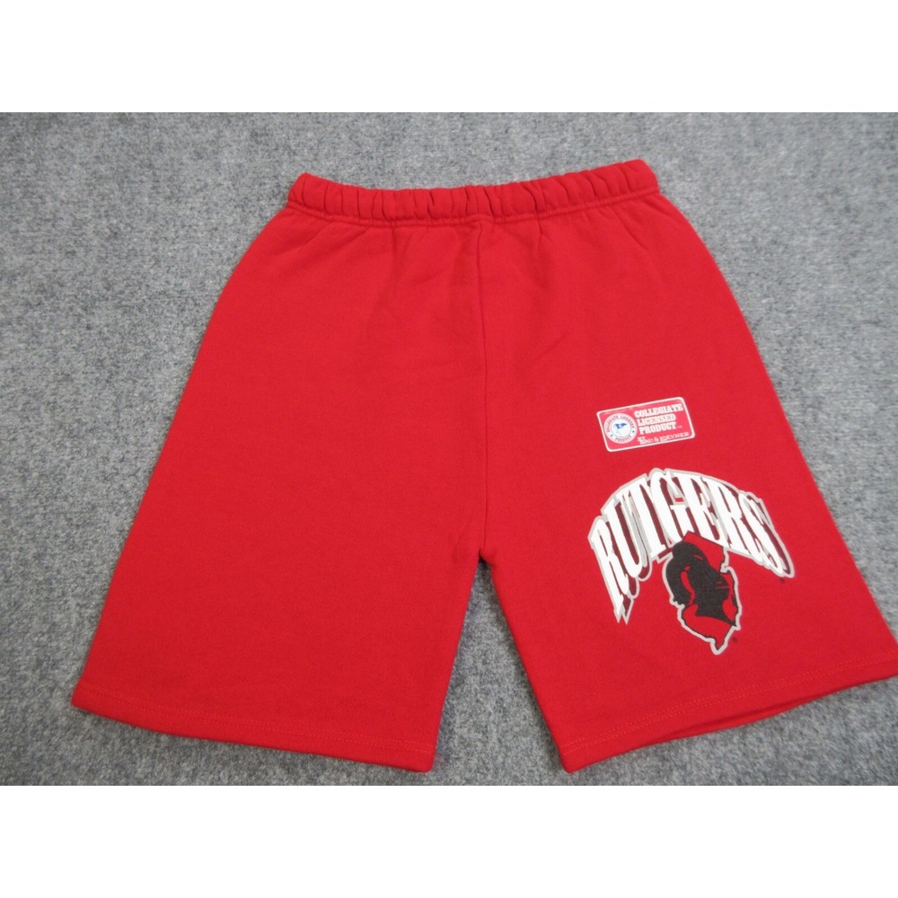 VINTAGE Rutgers Scarlet Knights Shorts Mens Large Red College Football TNT‎